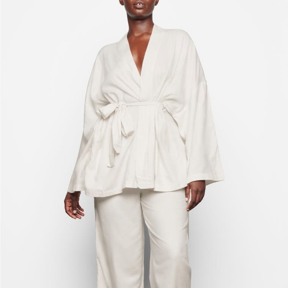 SKIMS DRAPEY COTTON & MODAL PJ SHIRT